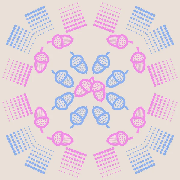 renkli soyut basit meşe palamudu desen