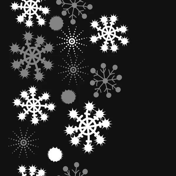 Patrón Sin Costuras Con Copos Nieve Colores Fondo Vectorial — Vector de stock