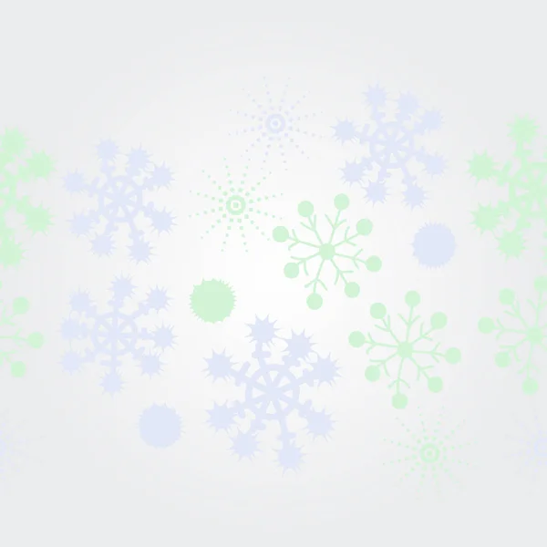 カラフルな雪片 ベクトルの背景とシームレスなパターン — ストックベクタ