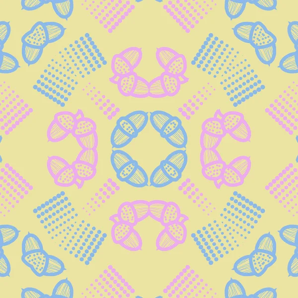 Abstrait Coloré Motif Glands Simples — Image vectorielle