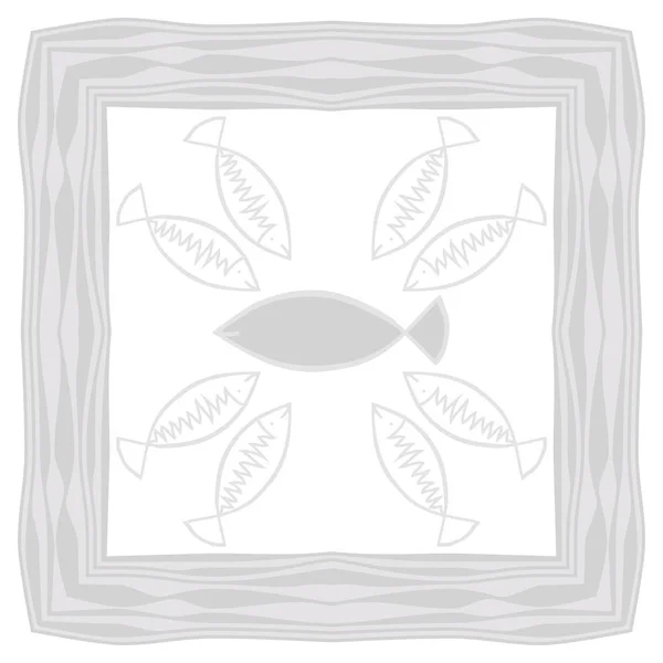Bezproblémový Abstraktní Vzor Barevnou Rybou — Stockový vektor