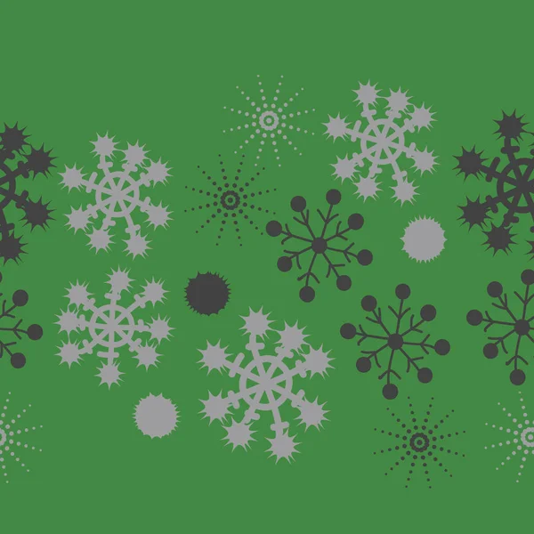 Seamless Pattern Colorful Snowflakes Vector Background — Stock Vector