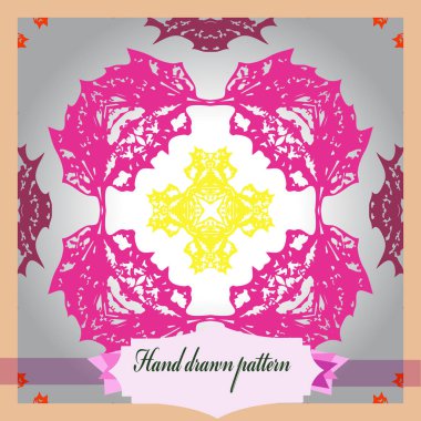 Renkli dairesel çiçek desenli kart 