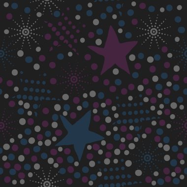 kutlama yıldız dikişsiz desen, vektör illüstrasyon