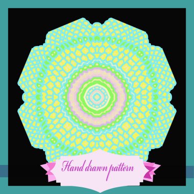 Arka plan olarak soyut daire ile Kart, sadece vektör illüstrasyon