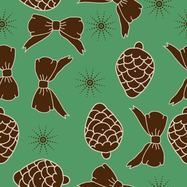 arka plan için sorunsuz Noel deseni, vektör illüstrasyon