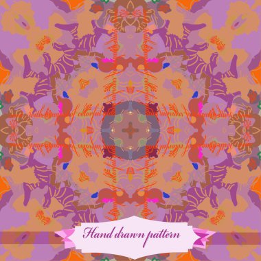 Çiçek motifinin dairesel dikişsiz deseni  