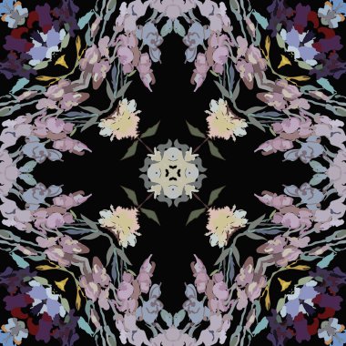 Renkli soyut motifdairesel dikişsiz desen, sadece vektör illüstrasyon