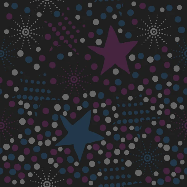 Célébrations Étoiles Motif Sans Couture Illustration Vectorielle — Image vectorielle