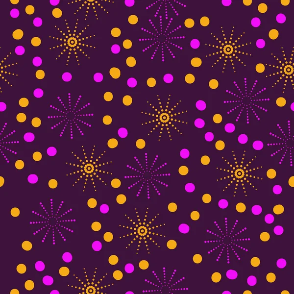 Celebration Stars Seamless Pattern Vector Illustration — Stock Vector