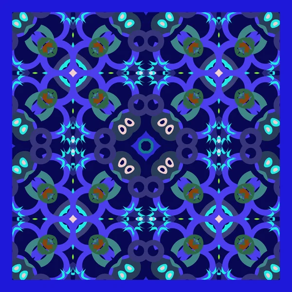 抽象的な色の円形パターン ベーグルを持つカード 手作り — ストックベクタ