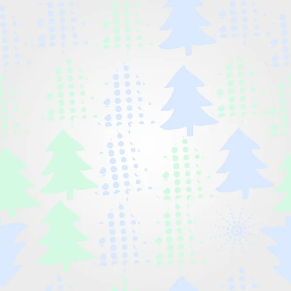 Set Christmas Trees Dots — Stock Vector