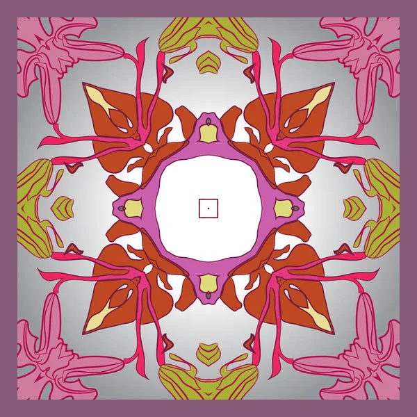 Çiçek motifli dairesel dikişsiz desen, fotokopi alanı