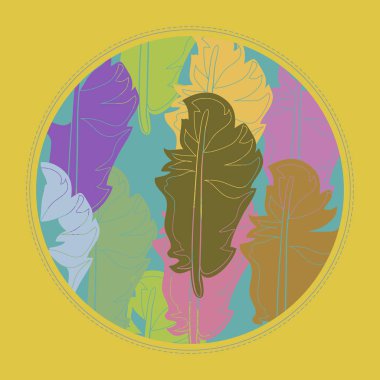 Soyut basit tüyler Dikişsiz desen