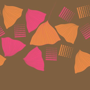 Soyut çiçekler, vektör arka plan ile dikişsiz desen