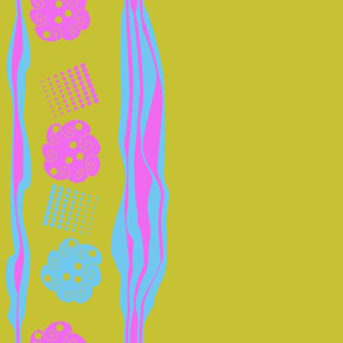 çiçek motifi ile dikişsiz desen, vektör illüstrasyon