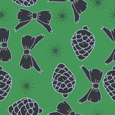 arka plan için sorunsuz Noel deseni, vektör illüstrasyon