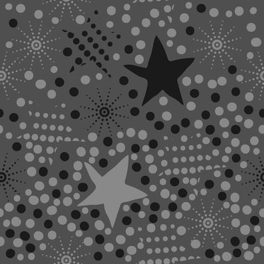 kutlama yıldız dikişsiz desen, vektör illüstrasyon