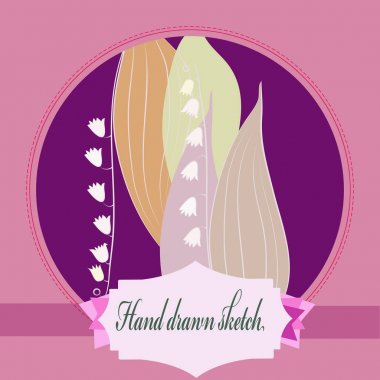 Renkli çiçek motifli kart