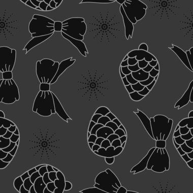 arka plan için sorunsuz Noel deseni, vektör illüstrasyon