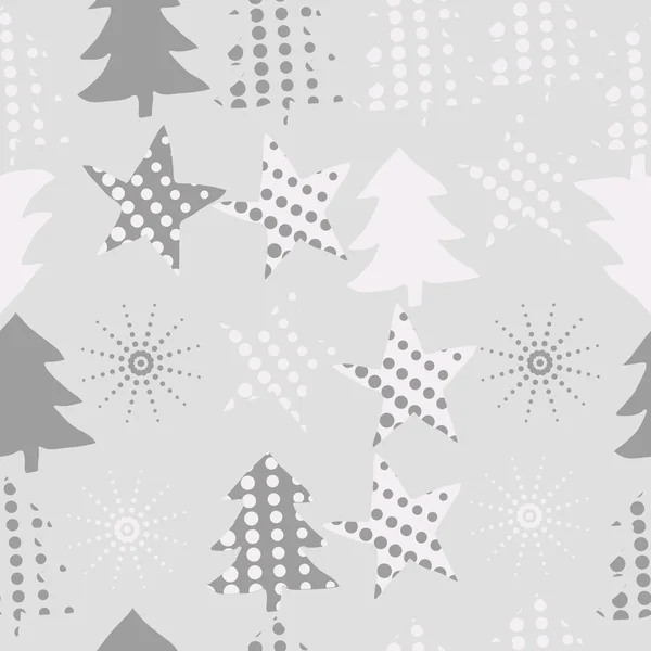 Set Kerst Sterren Bomen — Stockvector