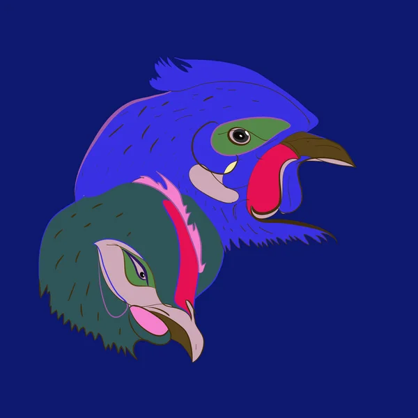 Soyut basit tavuk kafaları Dikişsiz desen