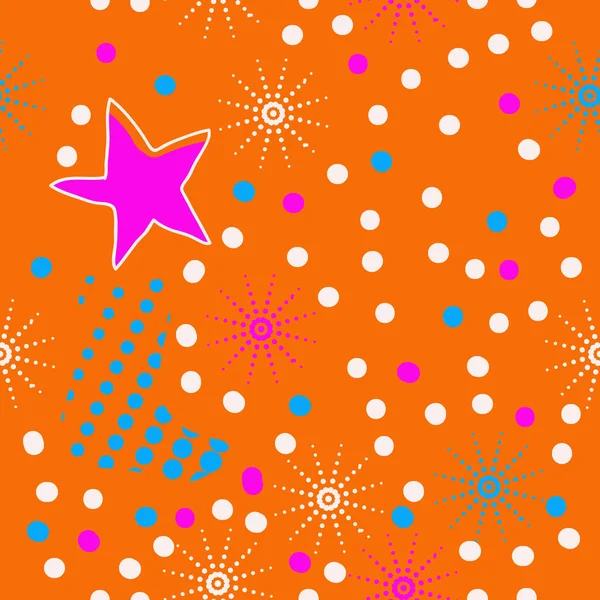 Celebration Stars Seamless Pattern Vector Illustration — Stock Vector