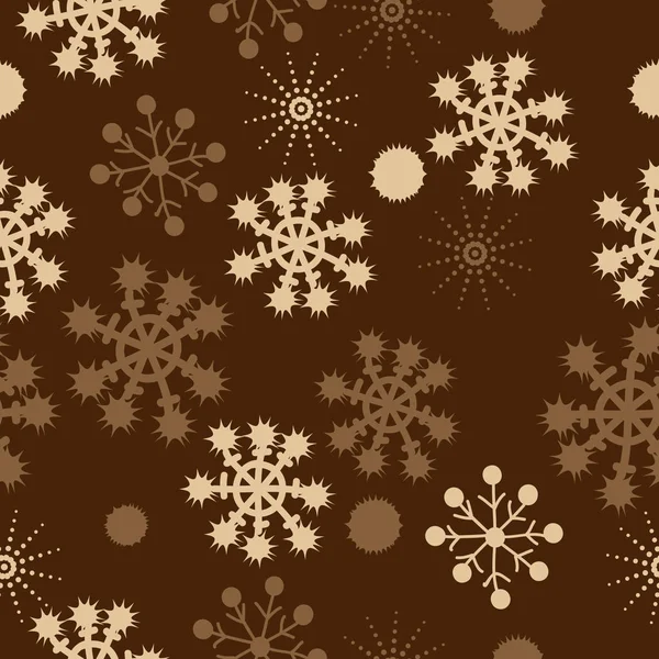 Seamless Pattern Colorful Snowflakes Vector Background — Stock Vector