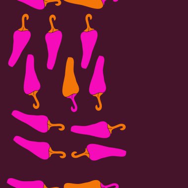 Renkli biber ile dikişsiz desen