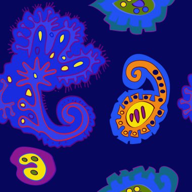 Renkli çiçek motiflerinin dikişsiz deseni