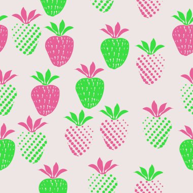 Renkli çilek ile dikişsiz desen