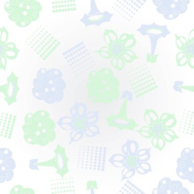 çiçek motifi ile dikişsiz desen, vektör illüstrasyon