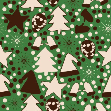 arka plan için sorunsuz Noel deseni, vektör illüstrasyon