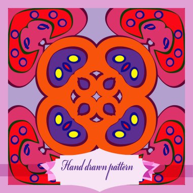 elips ile dikişsiz renkli dairesel desen, sadece vektör illüstrasyon