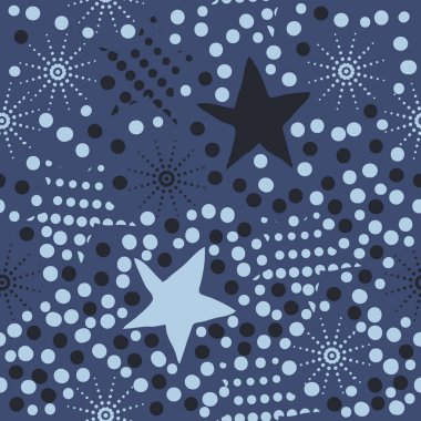 kutlama yıldız dikişsiz desen, vektör illüstrasyon