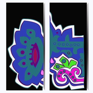 Çiçek motifinin dikişsiz deseni, vektör illüstrasyonu