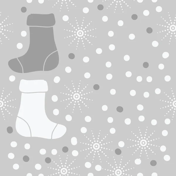 Modèle Sans Couture Chaussettes Abstraites Noël Simples — Image vectorielle