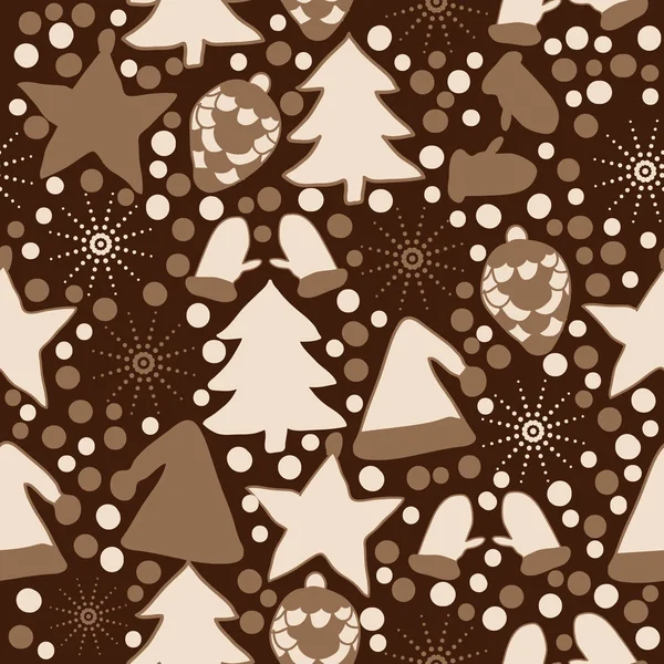 Seamless Christmas Pattern Background Vector Illustration — Stock Vector