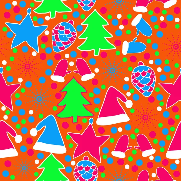 Naadloze Kerst Patroon Voor Achtergrond Vector Illustratie — Stockvector