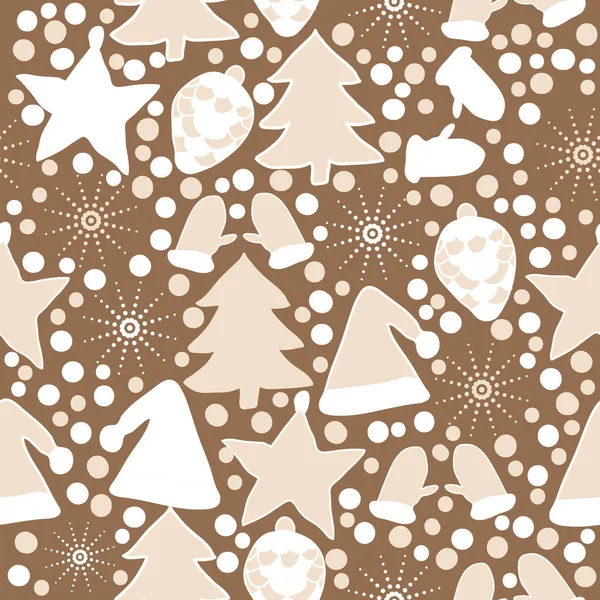 Seamless Christmas Pattern Background Vector Illustration — Stock Vector