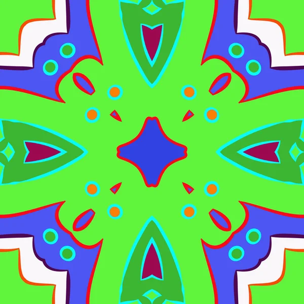 Cirkulär Sömlösa Mönster Färgade Abstrakt Motiv Ellipser Ljusgrön Bakgrund — Stock vektor