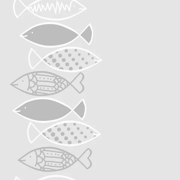 背景上无缝的鱼群 — 图库矢量图片