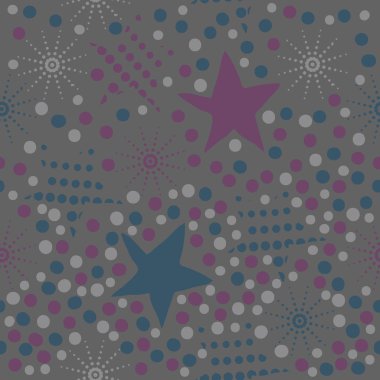 kutlama yıldız dikişsiz desen, vektör illüstrasyon