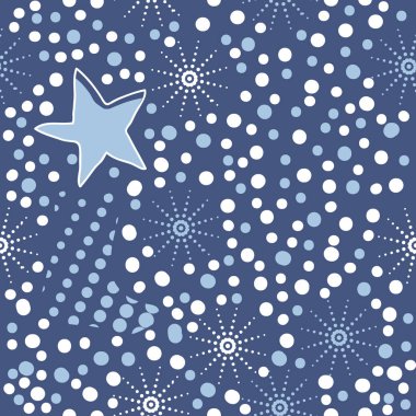 kutlama yıldız dikişsiz desen, vektör illüstrasyon