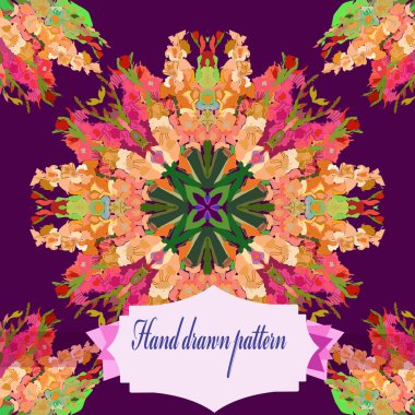 Renkli çiçek motiflerinin dikişsiz deseni