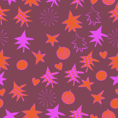 arka plan için sorunsuz Noel deseni, vektör illüstrasyon