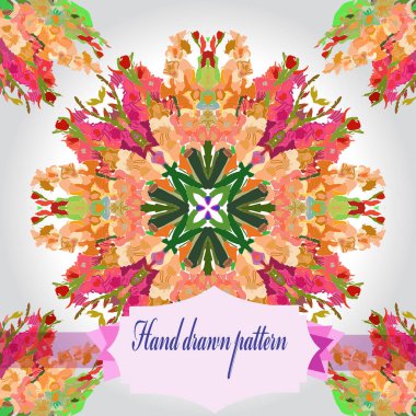 Renkli çiçek motiflerinin dikişsiz deseni