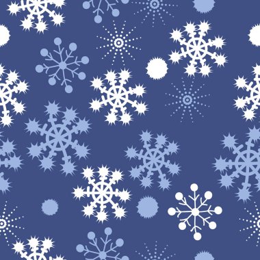 Renkli kar taneleri, vektör arka plan ile dikişsiz desen