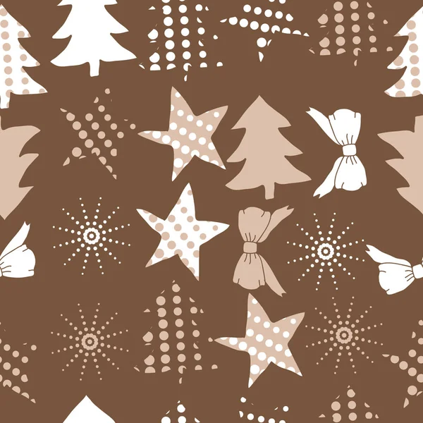 Set Kerst Sterren Bomen — Stockvector