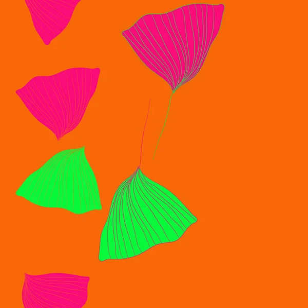 Яскрава Барвиста Векторна Ілюстрація Безшовного Візерунка Декоративного Абстрактного Листя Квітковий — стоковий вектор